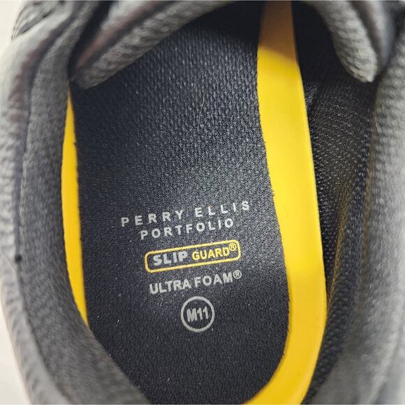 Perry Ellis Portfolio Men's Black Shoes Lace up Eldridge Ultra Foam Comfort 11 - Picture 7 of 10